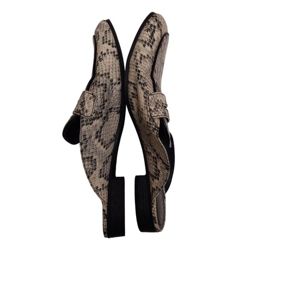 Sam Edelman Circus Size 9M Hal Womens Snake Print Slip On Loafers Mules Vegan - Picture 4 of 9